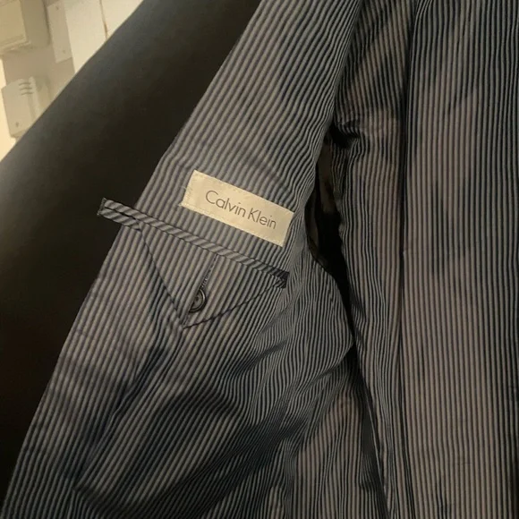 Calvin Klein Black Sport Coat Blazer Classic Tailoring